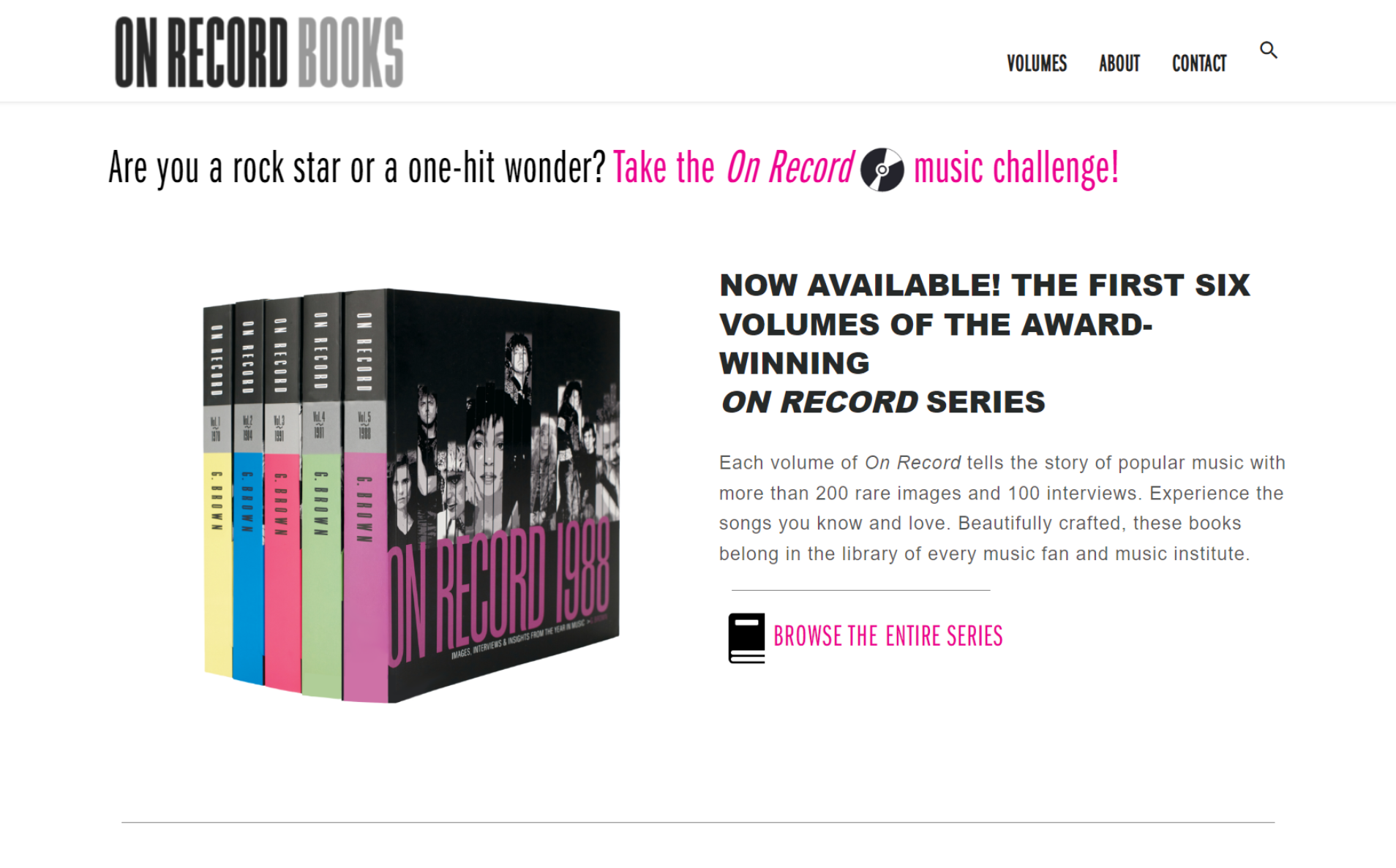 On Record Books website