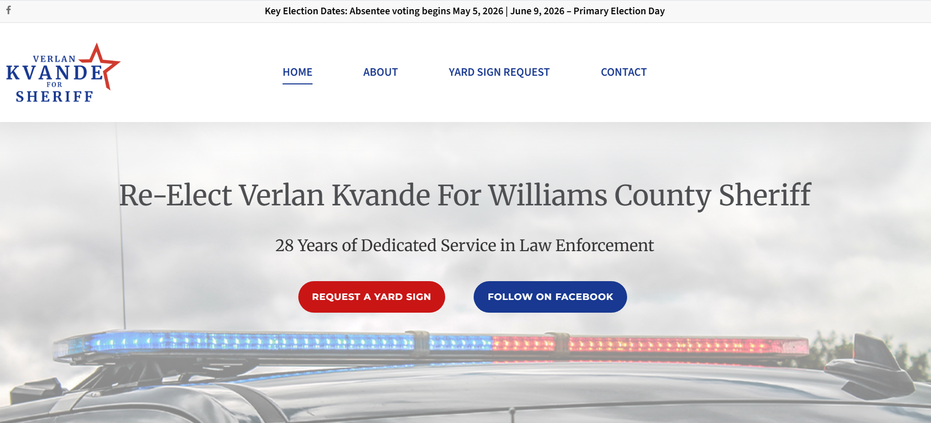 Kvande Re-Election Williams County North Dakota